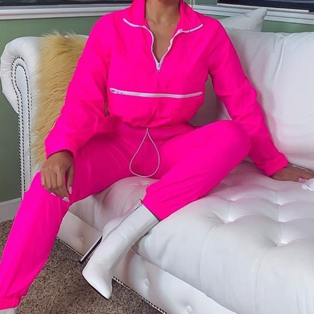 Fit and fab pink jogger Set